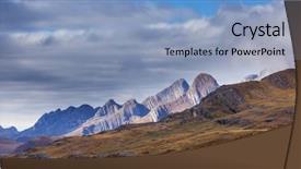 Presentation with snow mountain - Presentation theme with prayer rock - landscape of snow high mountain background and a light blue colored foreground