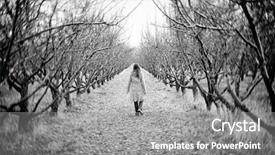  Presentation with black women alone - PPT layouts with prayer walk - cold and alone black white background and a gray colored foreground