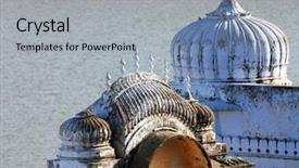  Presentation with city india - Slides consisting of prayer walk - pushkar holy city rajasthan india background and a light gray colored foreground