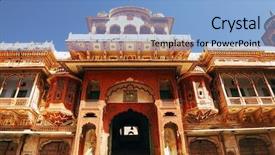  Presentation with city india - Slide deck consisting of prayer walk - pushkar holy city rajasthan india background and a light blue colored foreground