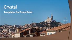  Presentation with notre dame - Beautiful presentation theme featuring prayer walk - view of marseille with notre-dame backdrop and a teal colored foreground