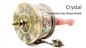  Presentation with spinning wheel - Theme having prayer wheels isolated in white background and a white colored foreground