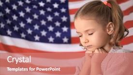  Presentation with america flag - Slides with praying for america and flag background and a coral colored foreground