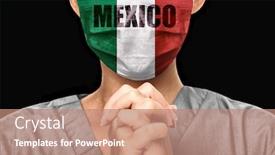  Presentation with mexico flag - PPT theme consisting of praying-for-mexico-coronavirus-pandemic background and a coral colored foreground