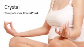  Presentation with pregnant woman - Presentation enhanced with praying mom - pregnant woman meditating background and a  colored foreground