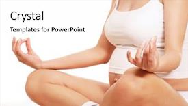  Presentation with pregnant mom - PPT theme having praying mom - pregnant woman meditating background and a  colored foreground