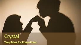  Presentation with woman muslim - Presentation with praying mom - silhouette of muslim woman background and a tawny brown colored foreground