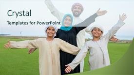  Presentation with mom - Presentation having praying mom - summer vacation background and a  colored foreground