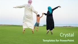  Presentation with vacation - Slides having praying mom - summer vacation background and a tawny brown colored foreground