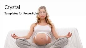  Presentation with medicine pregnant woman - Beautiful presentation featuring praying mom - young attractive pregnant woman backdrop and a  colored foreground