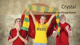  Presentation with japan flag - Amazing slide deck having praying win - composite image of various football backdrop and a coral colored foreground