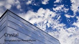  Presentation with architecture - Audience pleasing presentation theme consisting of pre-fab modern architecture backdrop and a  colored foreground