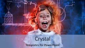  Presentation with animal testing scientist doing experiment - Cool new slide deck with pre fire - funny little girl doing experiments backdrop and a light blue colored foreground