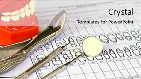  Presentation with inspection - Cool new presentation theme with pre inspection - dental tools and equipment backdrop and a  colored foreground