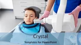  Presentation with scanning - Slides featuring pre procedure - medicine dentistry and healthcare concept background and a light blue colored foreground