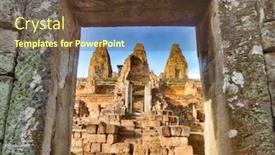  Presentation with cambodia - PPT theme with pre rup temple at angkor at sunset siem reap cambodia background and a tawny brown colored foreground