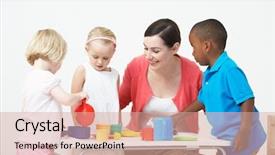  Presentation with school children - Slide deck having happy couple holding heavy shopping bags and acting playful and joyful isolated on white background background and a gray colored foreground