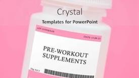  Presentation with supplements - Presentation design featuring pre-workout-supplements-supplements-containing background and a lemonade colored foreground