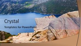  Presentation with preachers - Colorful presentation theme enhanced with preachers pulpit rock in fjord backdrop and a  colored foreground