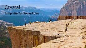  Presentation with preachers - Presentation featuring preachers pulpit rock in fjord background and a  colored foreground
