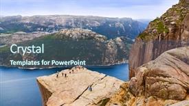  Presentation with preachers - Beautiful presentation theme featuring preachers pulpit rock in fjord backdrop and a ocean colored foreground