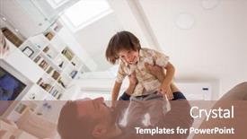 Presentation with cub boy scout oath scouts - Audience pleasing theme consisting of preadolescence - cheerful young boy having fun backdrop and a coral colored foreground