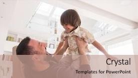  Presentation with black couple having fun - Cool new PPT theme with preadolescence - cheerful young boy having fun backdrop and a coral colored foreground