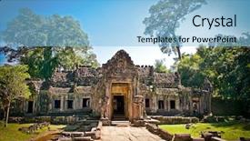  Presentation with sword - Colorful slide set enhanced with preah khan or royal backdrop and a light blue colored foreground