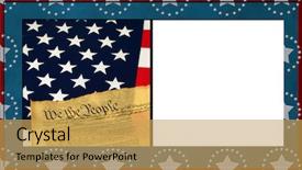  Presentation with patriotic - Presentation enhanced with preambule - patriotic background with white copy background and a yellow colored foreground