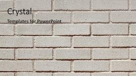  Presentation with white bricks - PPT theme consisting of precast concrete white bricks brickwall background and a light gray colored foreground