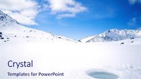  Presentation with breathing - PPT theme featuring precaution - breathing hole in ice background and a sky blue colored foreground