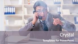  Presentation with fire alarm - Audience pleasing PPT theme consisting of precaution - businessman during fire alarm backdrop and a gray colored foreground