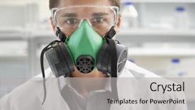  Presentation with gas - Beautiful PPT layouts featuring precaution - closeup portrait of a male backdrop and a light gray colored foreground