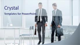  Presentation with employee anniversary work office - Slide deck enhanced with precaution - smoke-filled office two employees background and a sky blue colored foreground