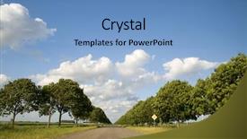  Presentation with street art bricks - Cool new presentation design with precedence - empty street in landscape backdrop and a  colored foreground