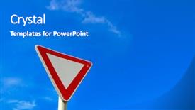  Presentation with traffic signal - Presentation featuring precedence - traffic signal over a blue background and a cobalt blue colored foreground