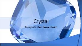  Presentation with sapphire - PPT layouts enhanced with precious - blue sapphire isolated on white background and a light blue colored foreground