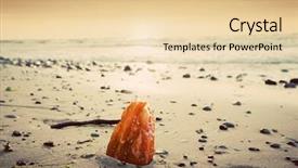  Presentation with stone - Amazing presentation design having precious gem treasure concept baltic backdrop and a lemonade colored foreground