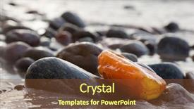  Presentation with rocky - Beautiful presentation design featuring precious gem treasure concept baltic backdrop and a tawny brown colored foreground