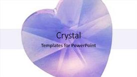  Presentation with treasure - Colorful PPT theme enhanced with precious heart-shaped stone backdrop and a light blue colored foreground