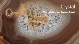  Presentation with stone - Amazing theme having precious stones - translucent slice of a stone backdrop and a violet colored foreground