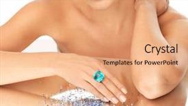  Presentation with wedding ring - Colorful slide set enhanced with precious stones - wedding bridal jewelry and luxury backdrop and a coral colored foreground