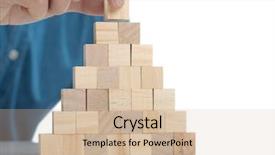  Presentation with brick - Amazing presentation design having precision - casual dressed man placing very backdrop and a soft green colored foreground