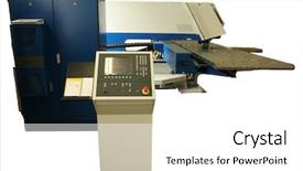  Presentation with sheet metal - Presentation theme having precision cnc sheet metal stamping background and a white colored foreground