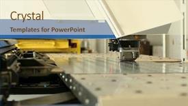  Presentation with sheet metal - Audience pleasing presentation consisting of precision cnc sheet metal stamping backdrop and a cream colored foreground