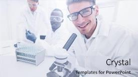  Presentation with uses of metals and nonmetals chemistry - Slide deck consisting of precision medicine - close up a young scientist background and a lemonade colored foreground