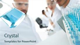  Presentation with problem solution motivation customer - Audience pleasing slide set consisting of precision medicine - closeup scientist and assistant studying backdrop and a sky blue colored foreground