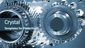  Presentation with gear wheels - Cool new presentation theme with precision parts - gear wheels powered by giant backdrop and a ocean colored foreground