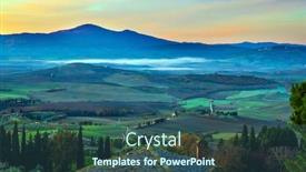  Presentation with tuscany - Slides enhanced with predawn-dusk-tuscany-photo-taken background and a ocean colored foreground