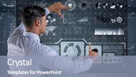  Presentation with data mining - Cool new presentation design with prediction - businessman in data mining concept backdrop and a light blue colored foreground